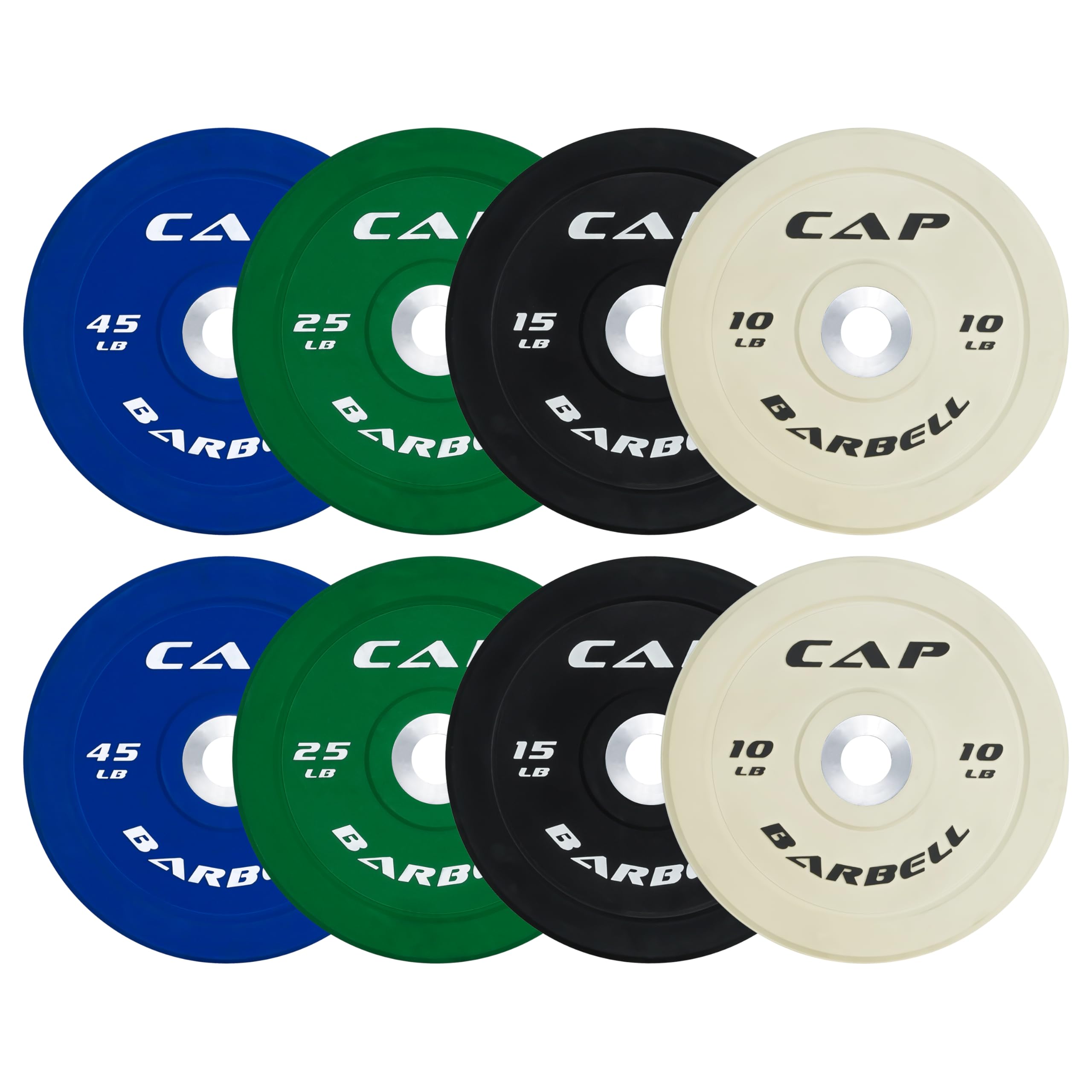 Cap Barbell 190 Lb Competition Olympic Bumper Plate Set