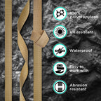 Teceum 1 Inch Webbing - Tan - 10 Yards - 1    Webbing For Climbing Outdoors Indoors Crafting Diy Nw