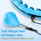 Ourstarry 32 Knots Weighted Hula Circle Fit Workout Equipment Plus Size, Infinity Hoola Fitness Massage For Women, Smart Waist E