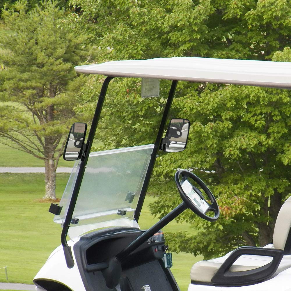 Betooll Hw9008 Golf Cart Folding Side View Mirrors For Club Car, Ezgo, Yamaha, Star, Zone Carts