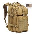 REEBOW GEAR Tactical Backpack for Men Army Molle Military Style Assault Pack Bug Bag Backpacks Daypack (34L Tan)