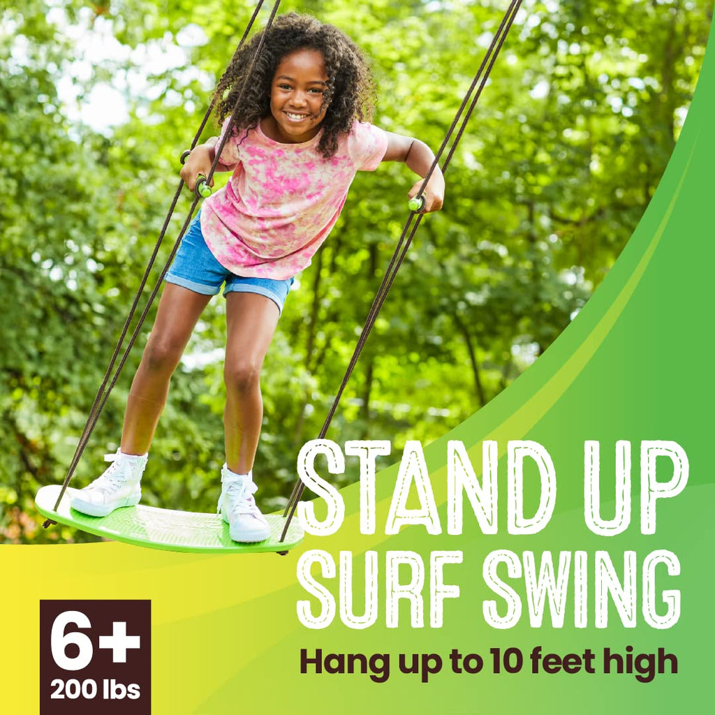 Swurfer Kick Stand Up Tree Swing, Outdoor Swing - Swingset Outdoor For Kids With Adjustable Handles, Outdoor Swing For Kids, Out