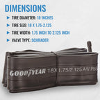 Goodyear Bicycle Tube, 18 X 1.75/2.125