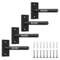 MIUONO Weight Plate Rack, Wall Mount Weight Plate Holder for 1 Plates, 4 Pack Weight Storage Racks Home Gym Organizer