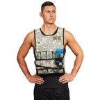 Cross101 Adjustable Camouflage Weighted Vest With Shoulder Pads, 40 Lb