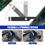 Tobwolf 1 Pair 14Mm U Slot Bicycle Rear Pedals, Aluminum Alloy Foldable Non-Slip Rear Seat Footrest Pedals For Mountain Bike Roa