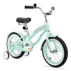 Joystar 14 Inch Kids Bike With Training Wheels For Ages 3-5 Years Old Girls Bike Toddler Bike Beach Cruiser Kids Bicycle Green