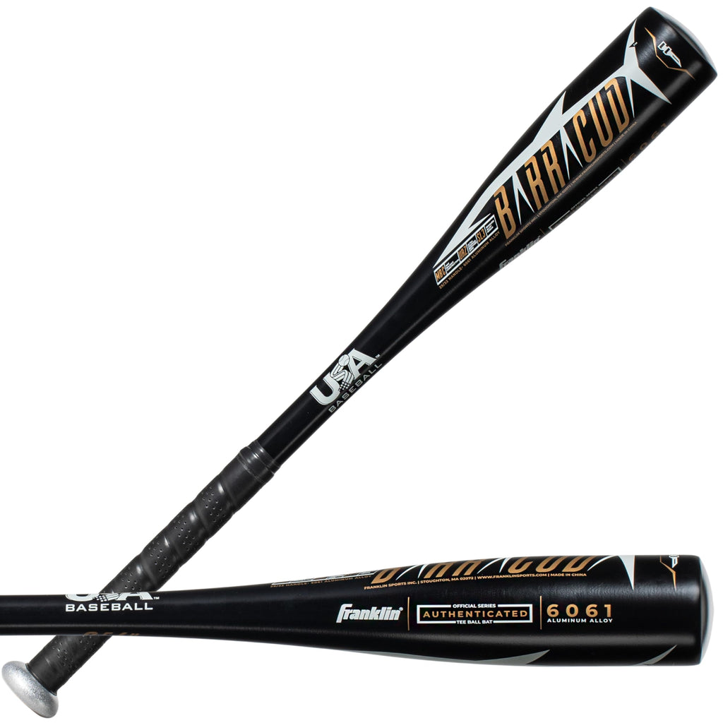 Franklin Sports Teeball Bat - Barracuda Metal Teeball Bat (-11) - Usa Baseball Approved - 2 5/8'' Barrel - 24 In./13 Oz.