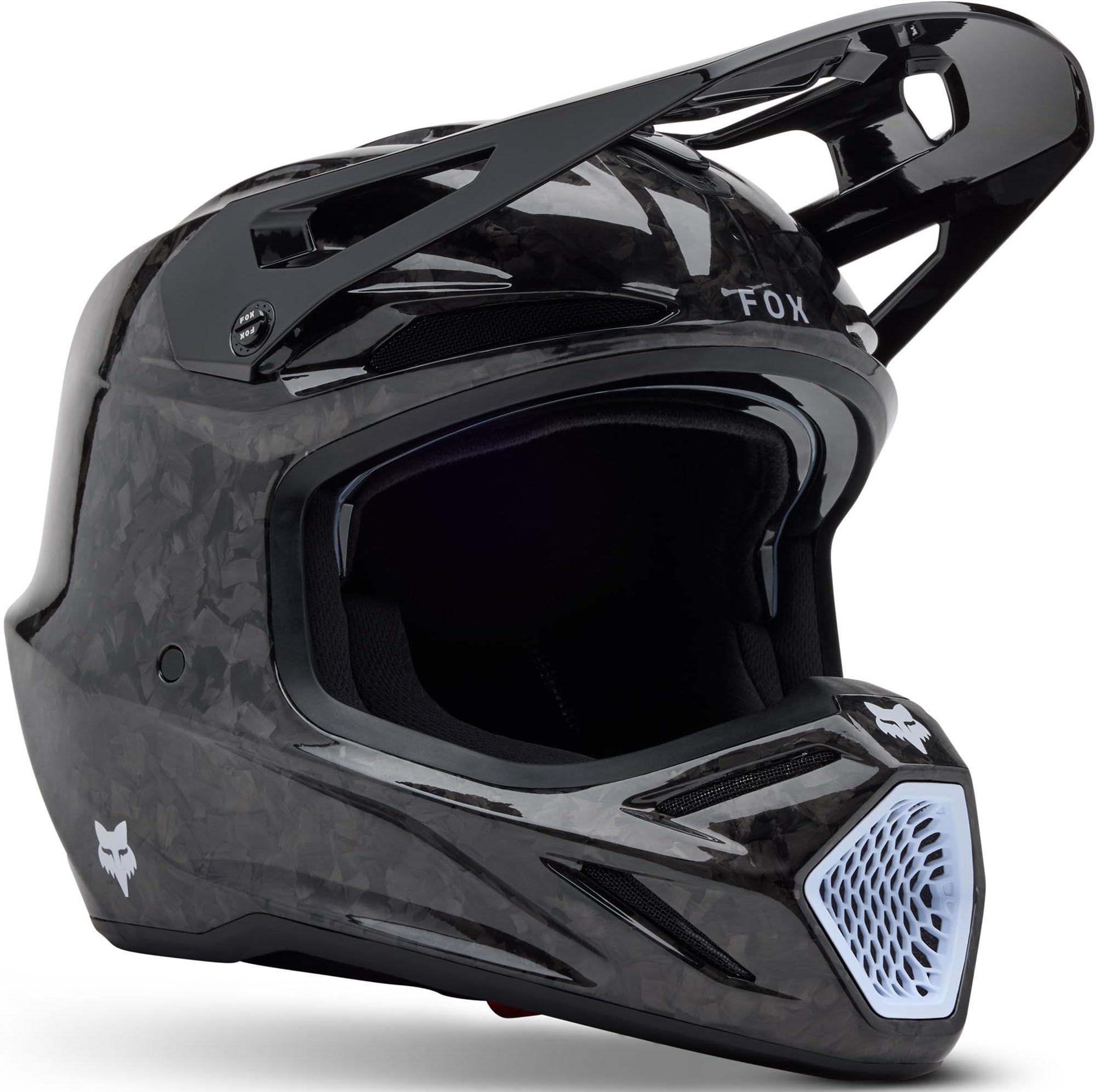 Fox Racing Unisex V3 RS Motocross Dirt Bike Helmet, Black, Medium