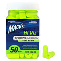 Macks Hi Viz Soft Foam Shooting Earplugs, 50 Pair - Most Visible Color, Easy Compliance Checks, 32dB High NRR - Comfortable, Sa