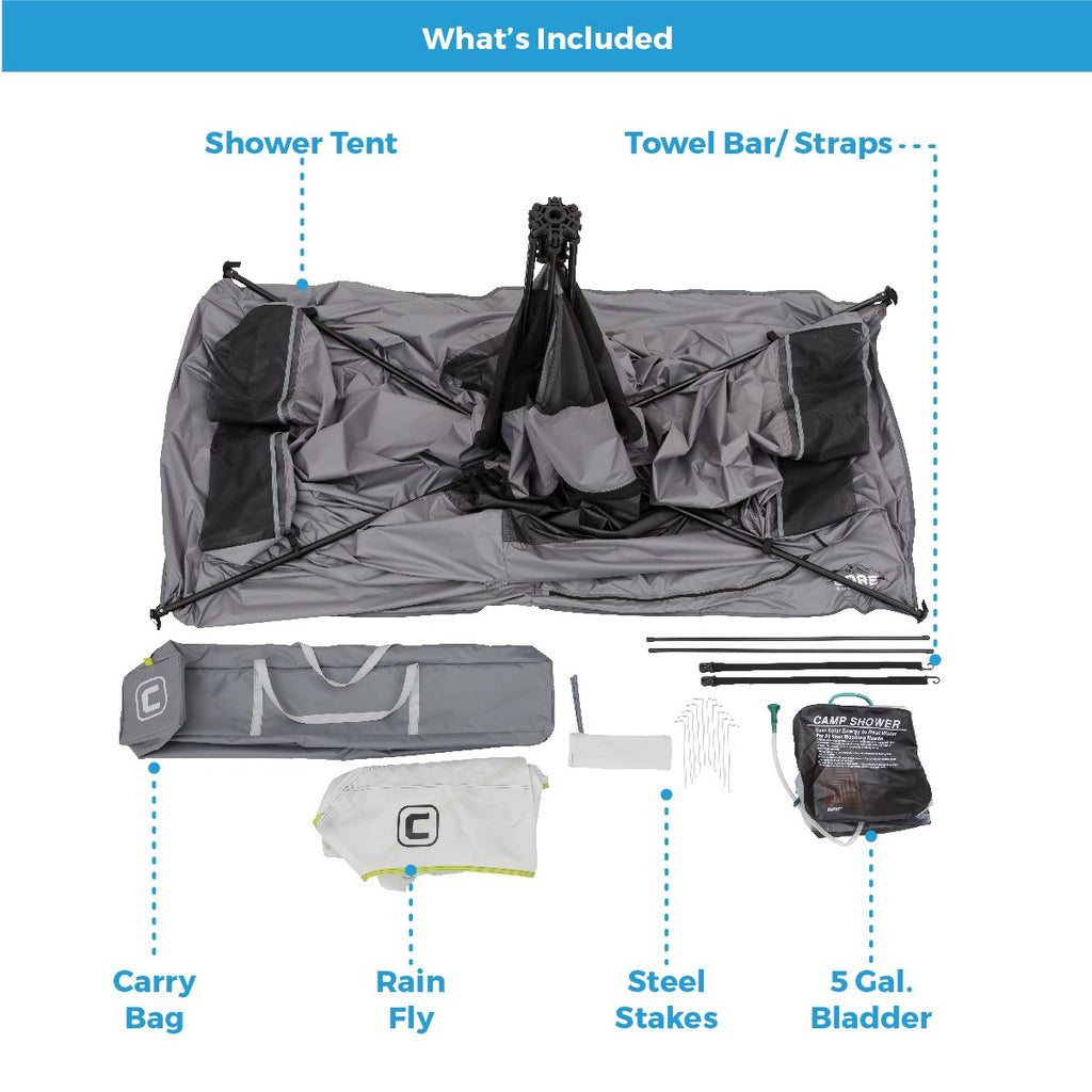 Core Instant Camping Utility Shower Tent With Changing Privacy Room