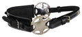 Challenger Horse English Western Bitless Neoprene Padded Black Leather Hackamore 35H59