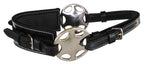Challenger Horse English Western Bitless Neoprene Padded Black Leather Hackamore 35H59