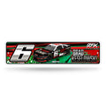 Rico Industries NASCAR Racing Brad Keselowski No. 6 Metal Street Sign 4 x 15 Home D  cor - Bedroom - Office - Man Cave