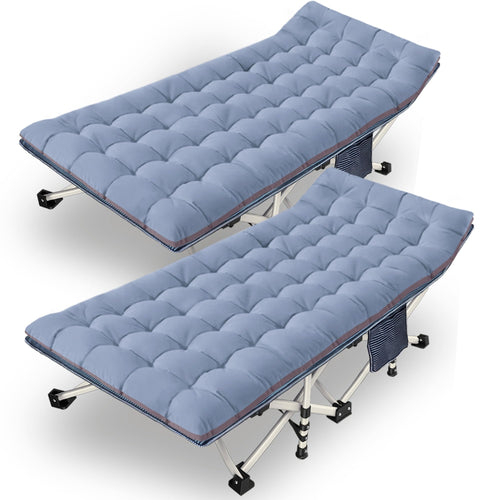 2 Pack 79 L X 32 W X 18 H Oversize Xxl Camping Cot With Comfortable Mattress For Adults Extra Wide Cots For Sleeping Heavy Duty