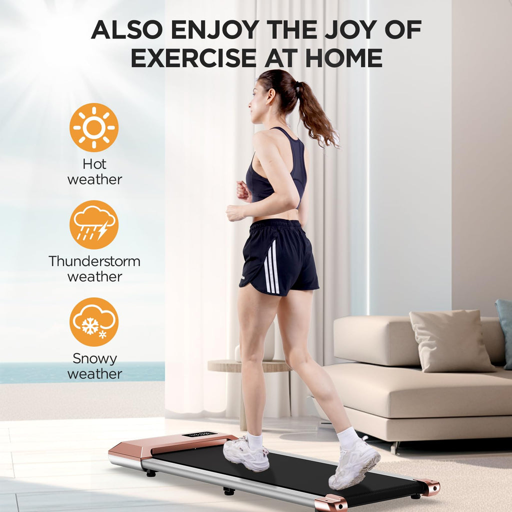 Lacuffy Walking Pad, Under Desk Walking Pads Treadmills For Home/Office, Mini Walking Pad For Home, 2 In 1 Walking Portable Desk