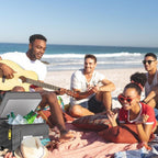 Cooler With Wheels And Handle, 50 Can Rolling Cooler, Portable Collapsiblecooler On Wheels,Leakproof Insulated Wheeledcoolers Fo