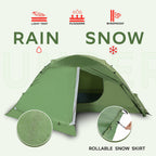 1-Person Backpacking Tent For 4-Season - Winter Waterproof Tent For One Person, Lightweight Camping Gear For Backpacking, Easy S