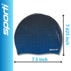 Sporti Molecule Silicone Swim Cap - Blue/Black