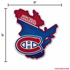 Rico Industries Nhl Montreal Canadiens State Shape Shape Cut Pennant - Home And Living Room D  Cor - Soft Felt Ez To Hang