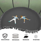 Liyarya 12FT Trampoline for Kids/Adults - Outdoor Trampolines with Enclosure Net Curved Poles and Ladder, Heavy Duty Trampoline