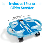 hand2mind Blue Plane Glider Scooter Board, Floor Scooter Board, Gross Motor Toys, Kids Exercise & Physical Education Equipment,