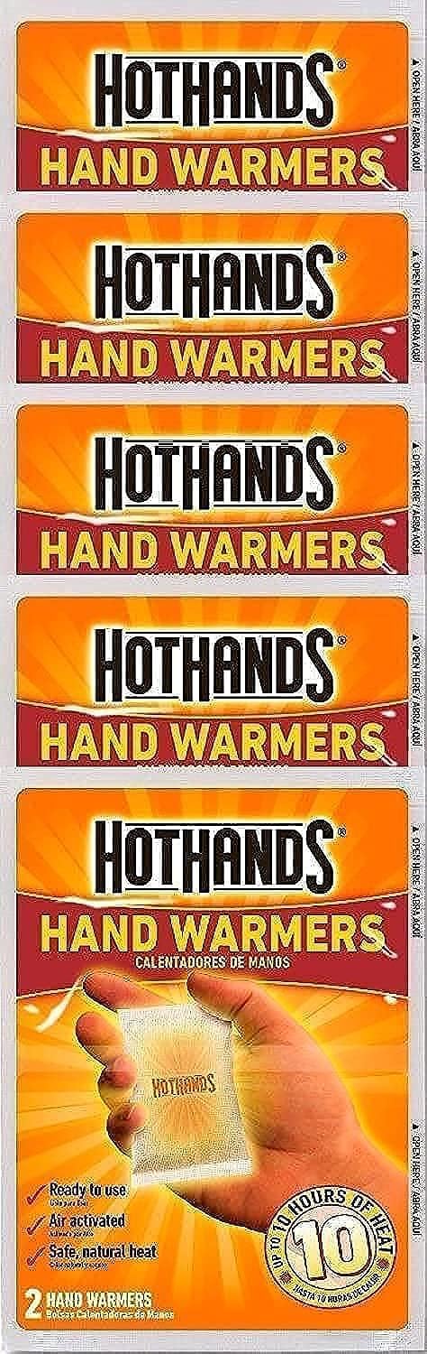 Hothands Hand Warmers, 10 Count (5 Pack With 2 Warmers Per Pack)