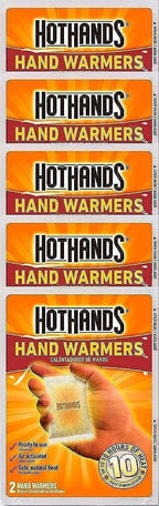 Hothands Hand Warmers, 10 Count (5 Pack With 2 Warmers Per Pack)