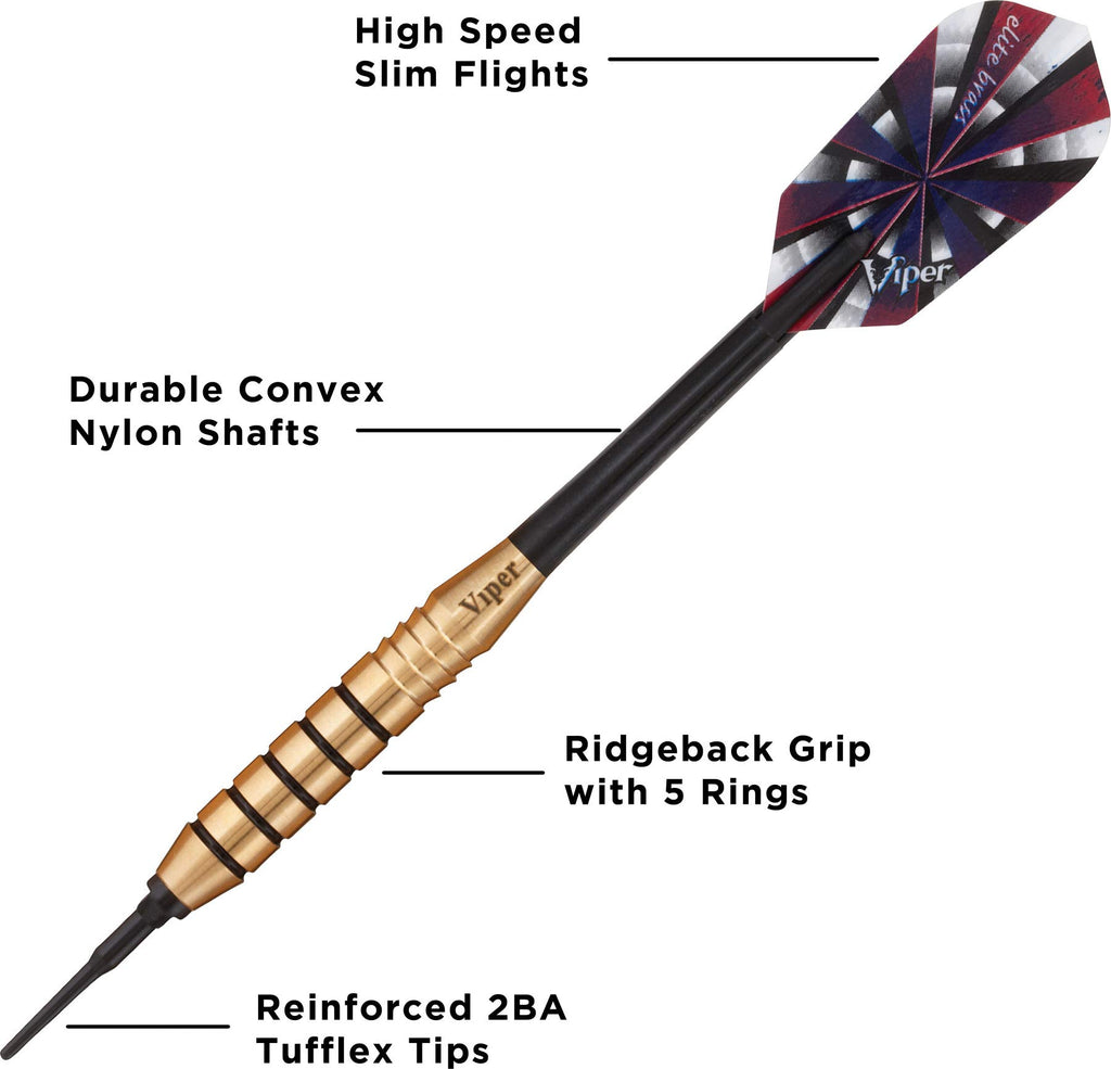 Viper Elite Brass Soft Tip Darts 20 Grams