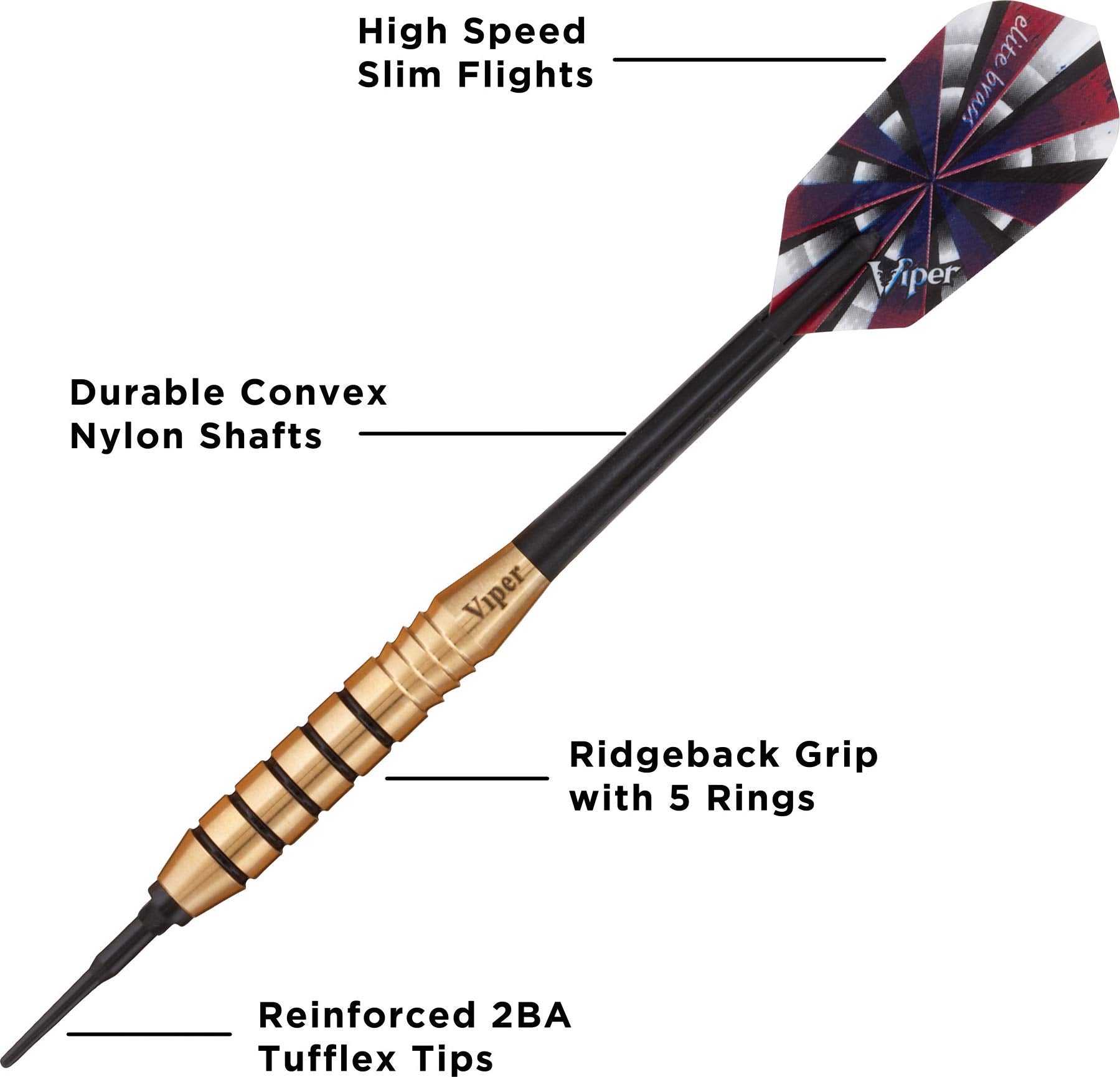 Viper Elite Brass Soft Tip Darts 20 Grams