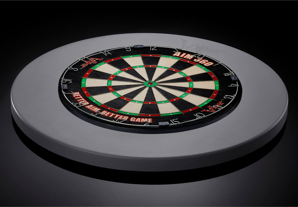 Viper By Gld Products Guardian Dartboard Surround Sisal/Bristle Steel-Tip Dartboard Wall Protector, Grey, For 17.75    Steel Tip