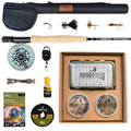 Ventures Fly Co. | Toe Dipper Starter Package | 13 Fly Fishing Accessories Complete Combo | Includes Rod, Reel, Line, Case, Flie
