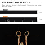 Pacearth Gymnastics Rings, Olympic Exercise Rings With Adjustable Cam Buckle 14.76Ft Long Straps With Scale Exercise Rings Non-S