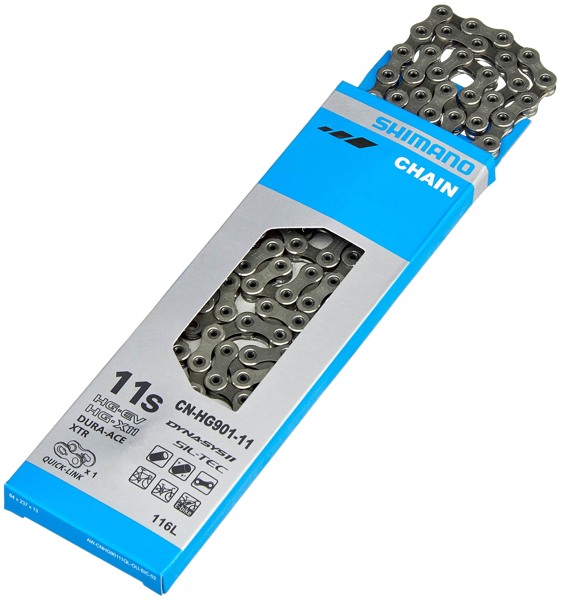 Shimano Cn-Hg901, Silver, 116 Glieder