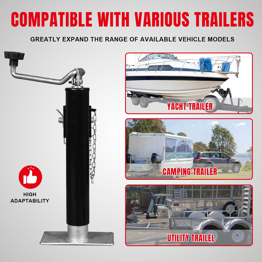Big RED 2000 LBs Capacity Weld on Pipe Mount Swivel Trailer Jack, ATR39003R