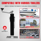Big RED 2000 LBs Capacity Weld on Pipe Mount Swivel Trailer Jack, ATR39003R