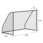 Soccer Goal Net Football Polyethylene Training Post Nets Full Size (6 X 4Ft)