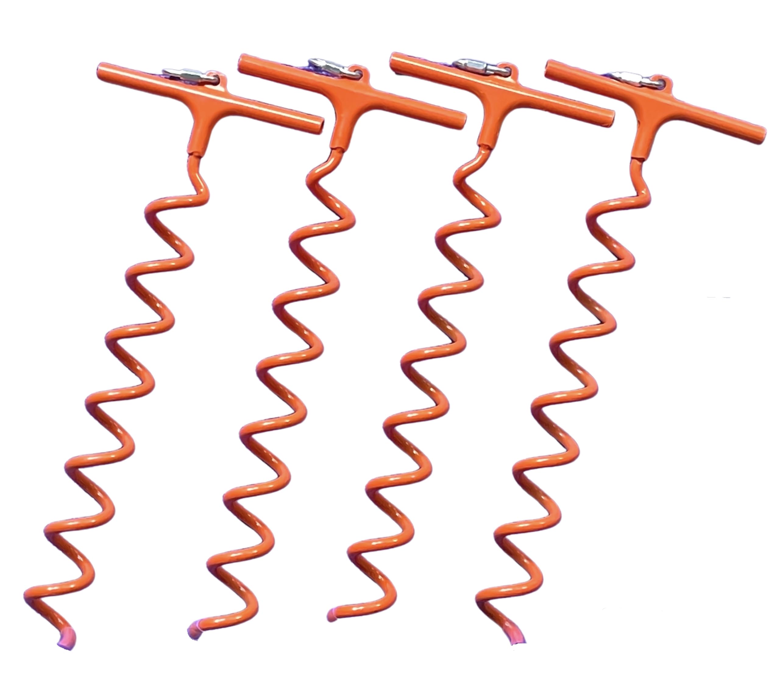In-N-Out Spiral Ground Anchors - Heavy Duty Screw In Ground Stakes - Corkscrew Earth Anchor Kits- For Canopies, Soccer Goals, Tr