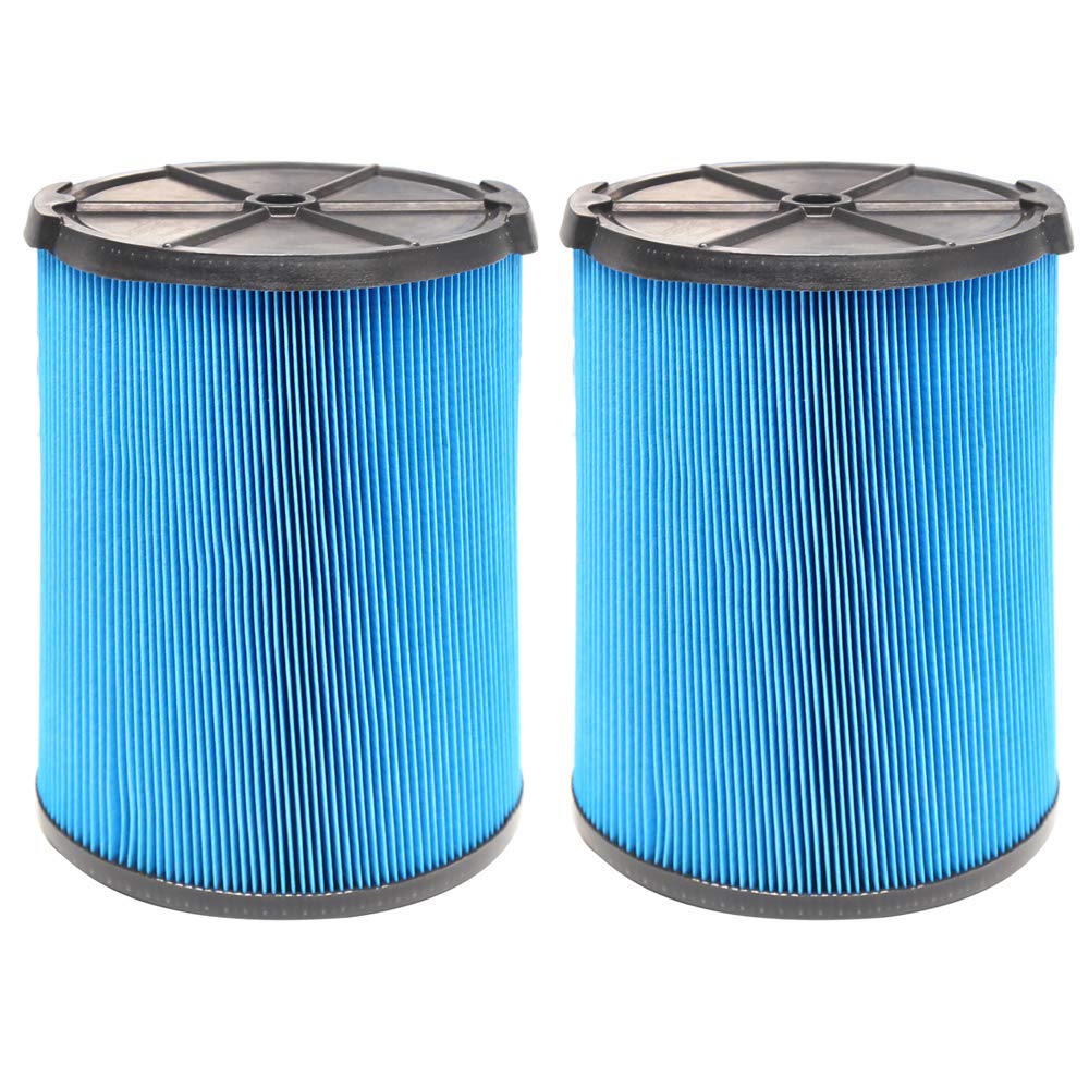 2 Pack Vf5000 Replacement Filter For Ridgid For Shop Vac 6-20 Gallon Wet Dry Vacuums, 3 Layer Pleated Vacuum Filter Fits For Wd1