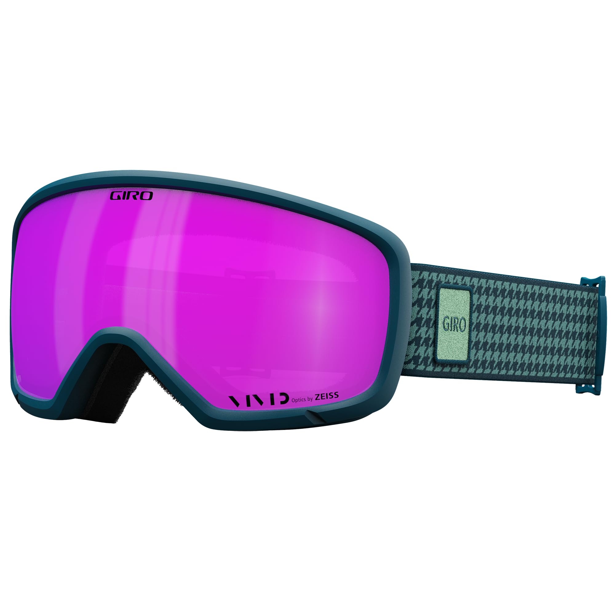 Giro Millie Ski Goggles - Snowboard Goggles for Women & Youth - Ano Harbor Blue Lux Strap with VIVID Pink Lens