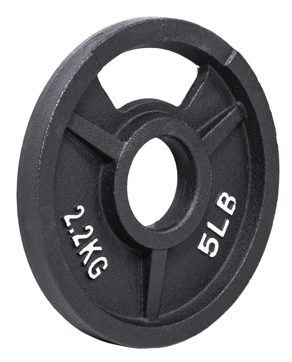 Fitvids Olympic Cast Iron 2-Inch Weight Plate for Strength Training & Weightlifting, 5LB Set of 4