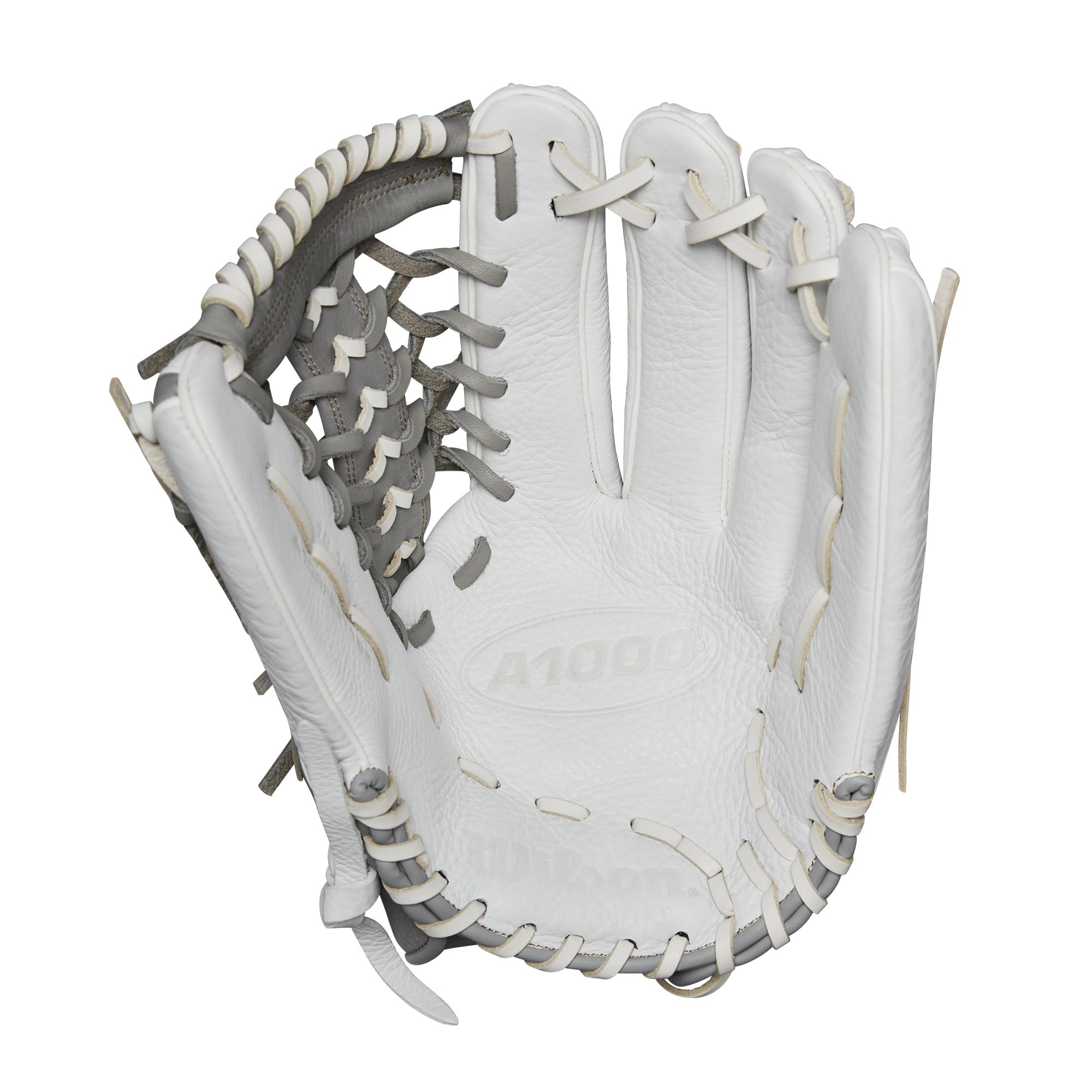 Wilson 2024 A1000 T125 12.5    Outfield Fastpitch Softball Glove - White/Silver/Gold, Right Hand Throw