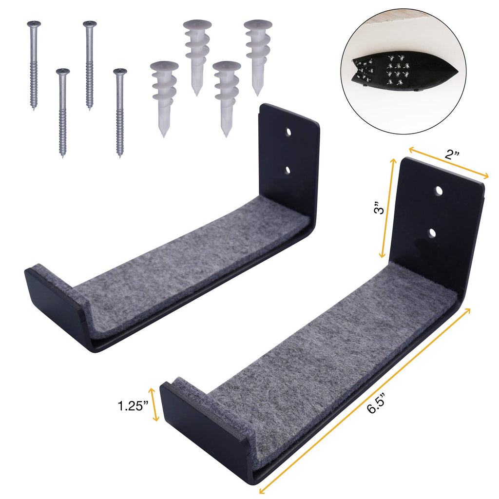 Ho Stevie! Surfboard Wall Mount - Strong Racks Hold Any Size Surfboard - Easy To Install (Hardware Included) - Felt Padding Prot