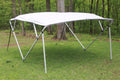 The VORTEX COMPANY Grey/Gray Square Tube Frame 4 Bow Pontoon/Deck Boat Bimini TOP 12' Long, 97-103 Wide