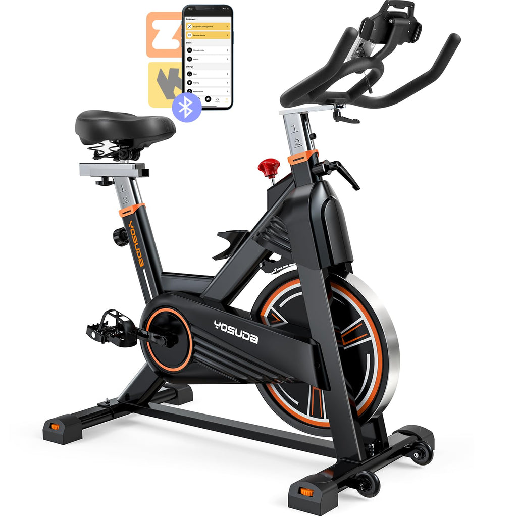 Yosuda Pro Magnetic Exercise Bike 350 Lbs Weight Capacity - Indoor Cycling Bike Stationary With Comfortable Seat Cushion, Silent