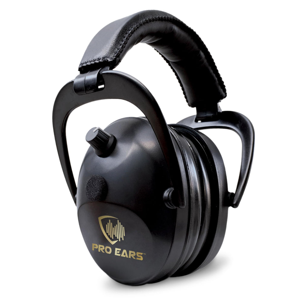 Pro Ears Gold Ii 26 Ear Muffs, Nrr 26, Military Grade Electronic Hearing Protection With Dlsc Compression, Gel Ear Seals & Auto