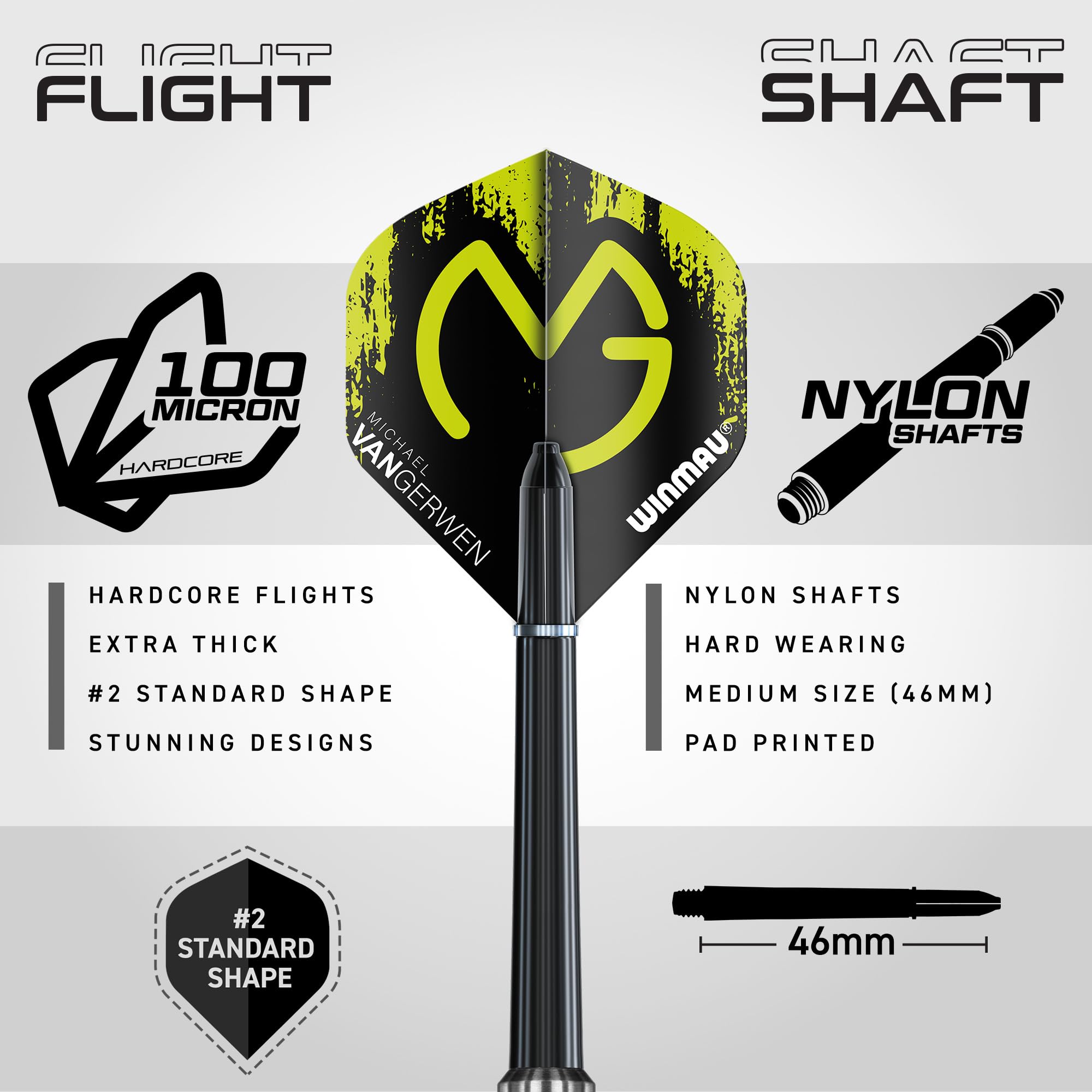 Winmau Michael Van Gerwen Mvg Softip Gift Set - 50 Piece Darts Set With 4 Sets Of Shafts, 4 Sets Of Flights Plus Accessories