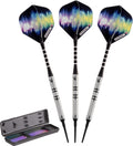 Elkadart Ultra Sonic 80% Tungsten Soft Tip Darts With Storage/Travel Case, 18 Grams, Black
