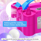Growsun Electric Air Balloon Pump 110V 600W Balloon Blower Inflator For Garland Arch Party Decoration,Rose Red