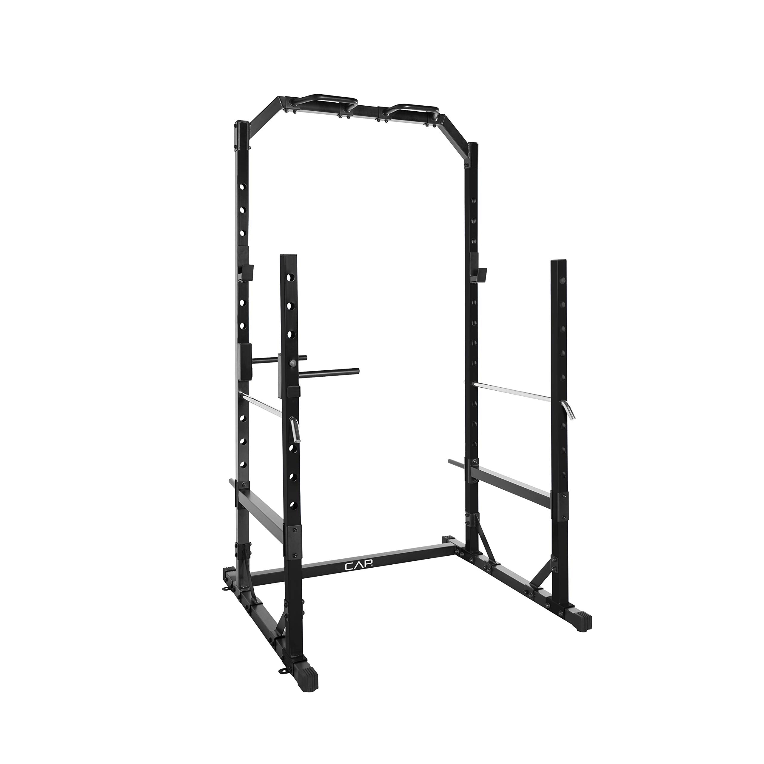 CAP Barbell Multi-Use Power Rack - Heavy-Duty Power Cage with Pull-Up Bar, Dip Handles, and J-Cup Catches - Strength Training Gy